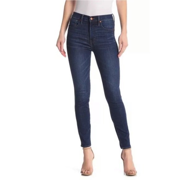 Madewell Denim - Madewell women's blue high-rise skinny jeans size 23